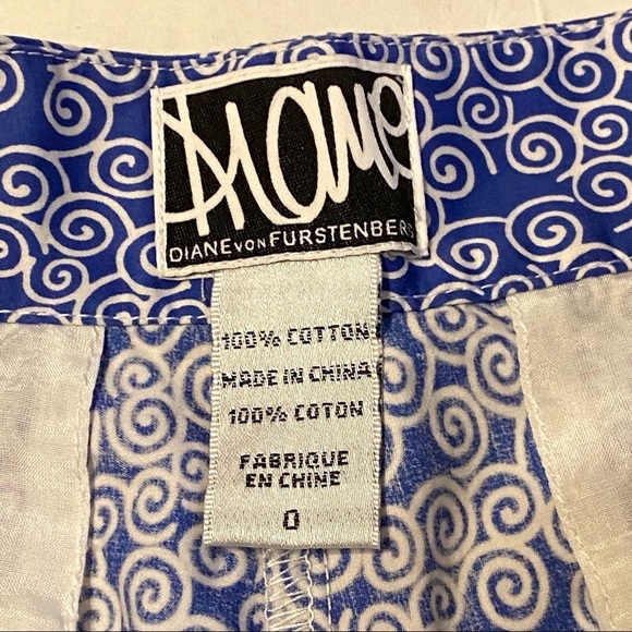 Diane von Furstenberg Miggy shorts blue white 0‎ - Picture 6 of 9